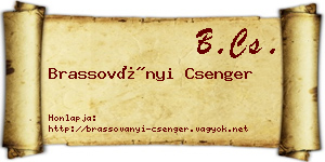 Brassoványi Csenger névjegykártya
